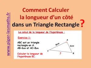 comment calculer la longueur d un cote de triangle rectangle