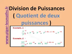 division de puissance quotient de puissance