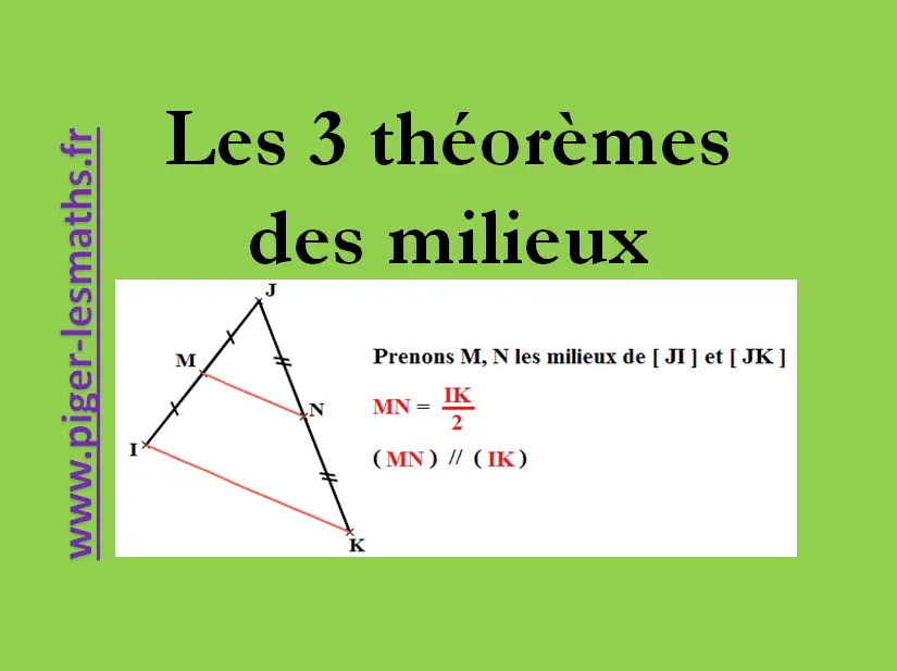 droite des milieux dans un triangle PDF Cours,Exercices ,Examens